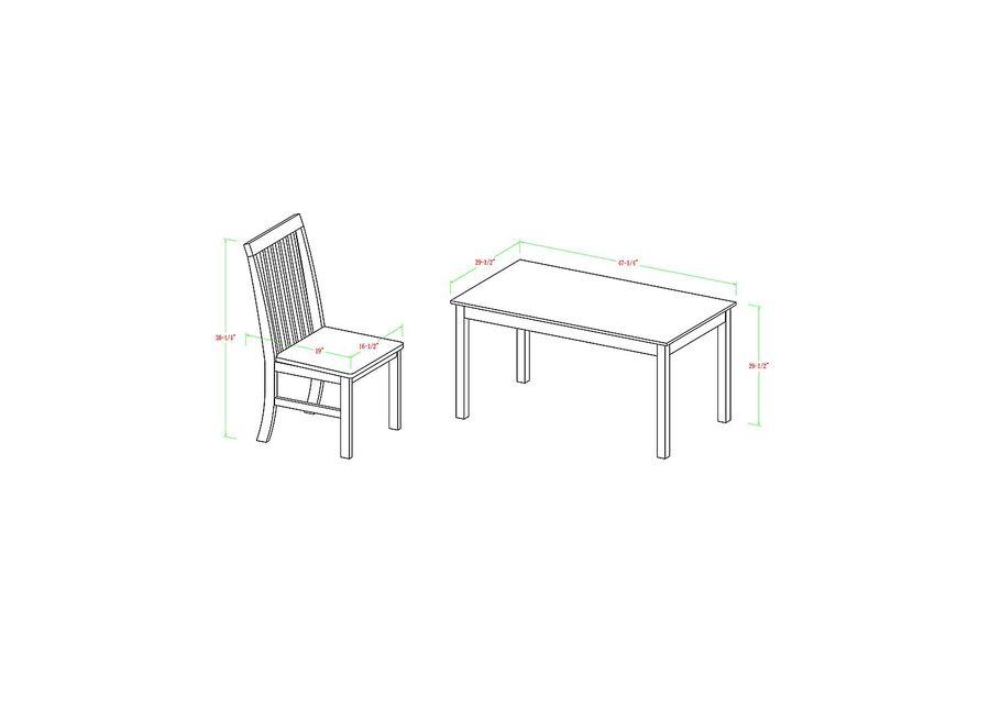 Pamrapo White 5 pc. Dining Set