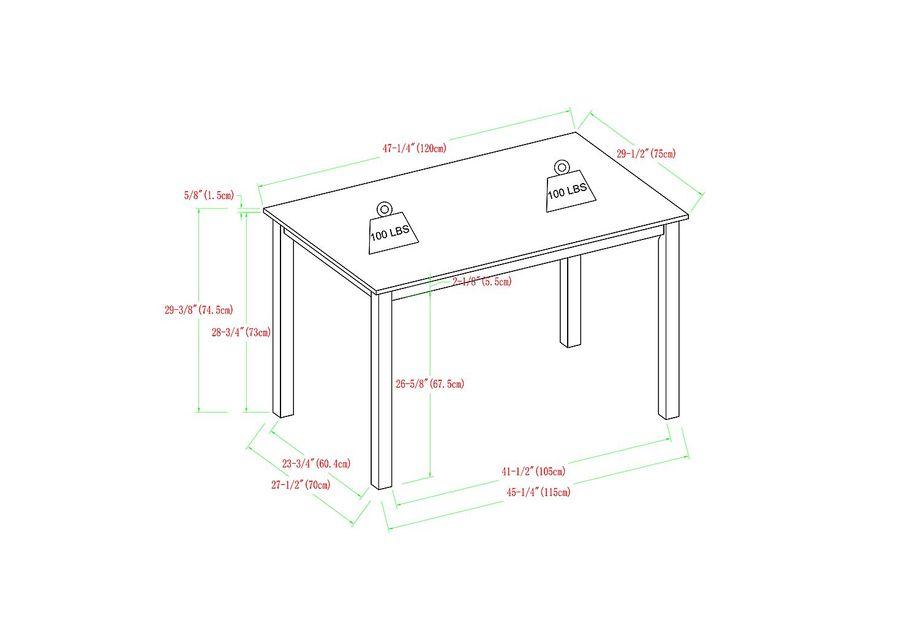 Barrette White 5 pc. Dining Set