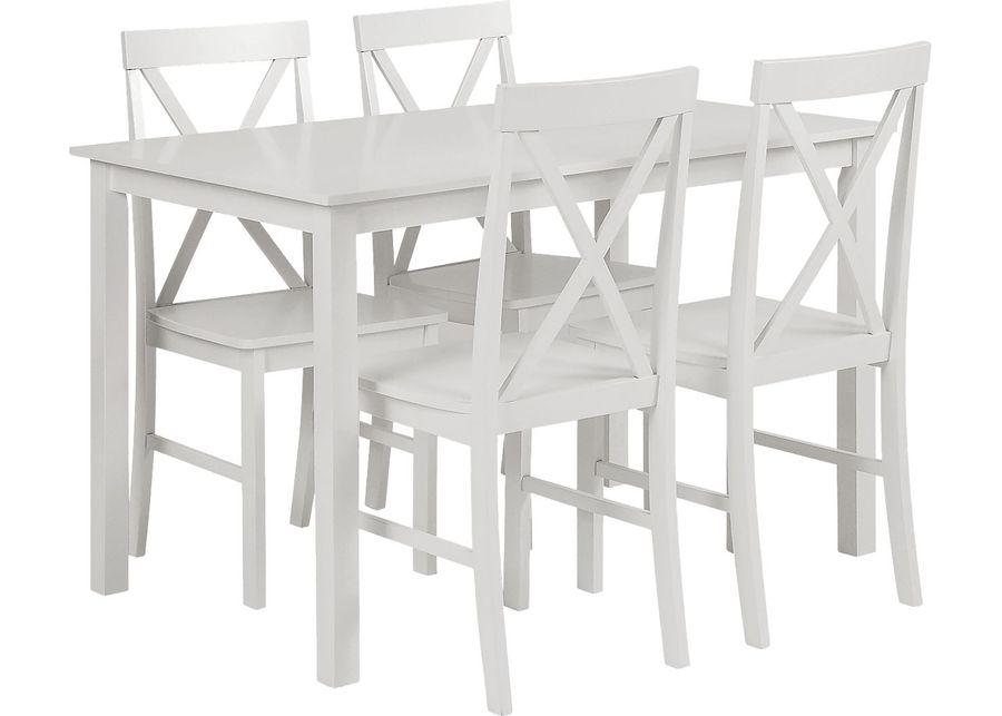 Barrette White 5 pc. Dining Set