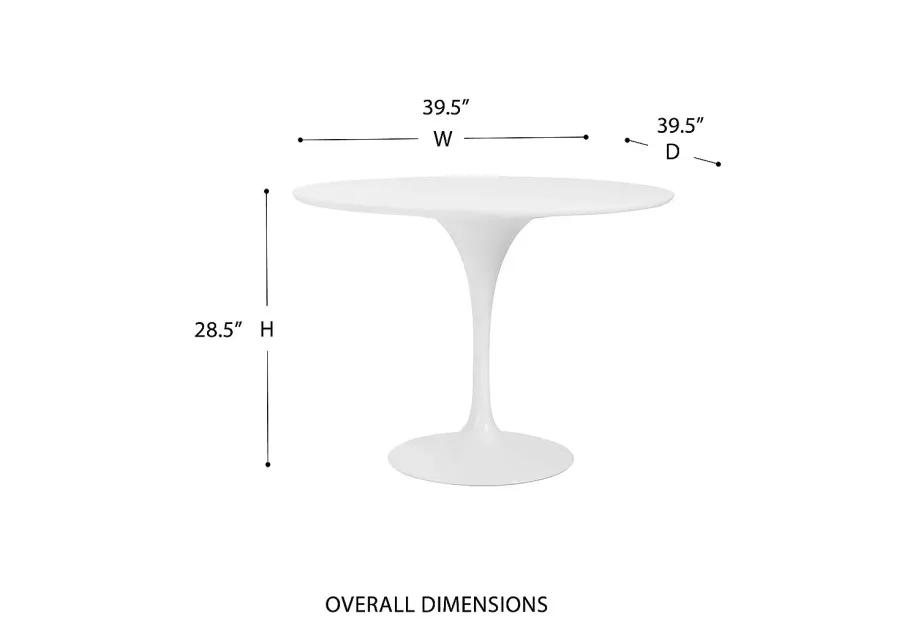 Kurela II White Dining Table