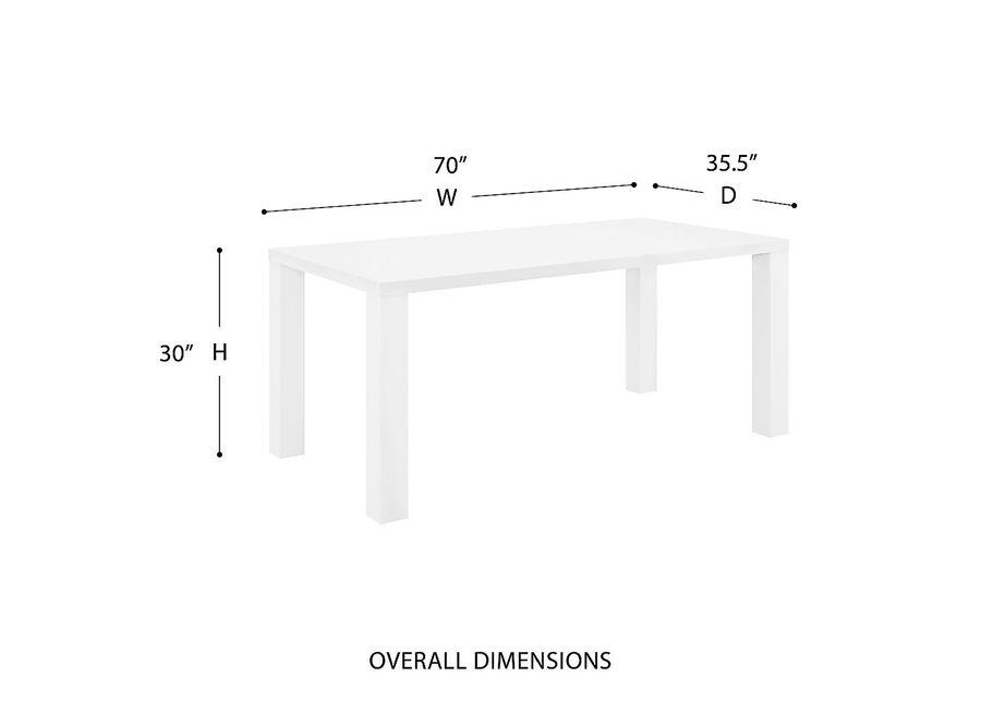 Ritenour White 70 in. Dining Table