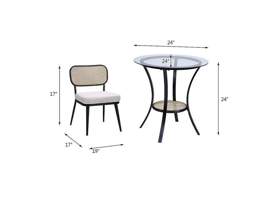 Ravensaide Black 3 Pc Dining Set