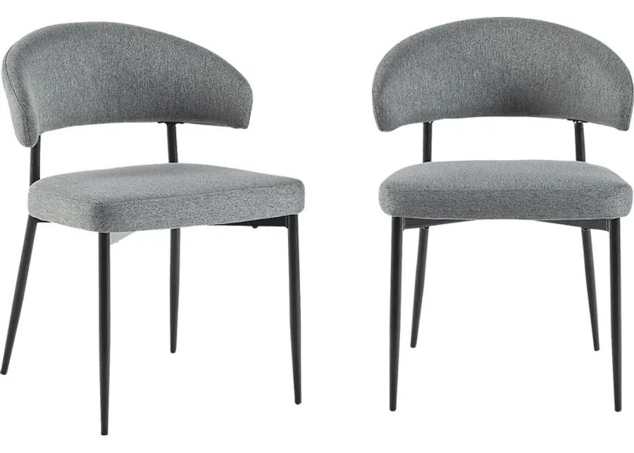 Vreeland Charcoal Side Chair, Set of 2