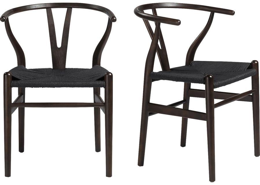 Byecroft II Walnut Dining Chair, Set of 2