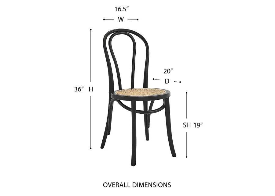 Brouwers Black Dining Chair, Set of 2