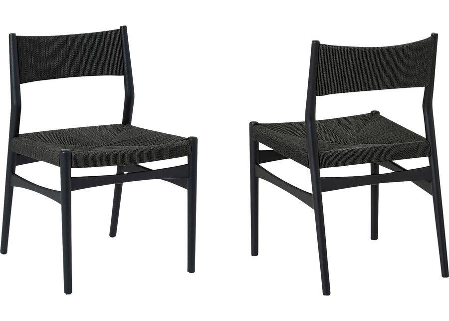 Wapemar Black Side Chair, Set of 2