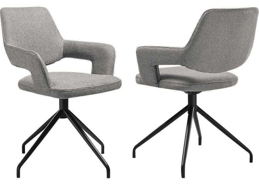 Baltara Gray Arm Chair, Set of 2