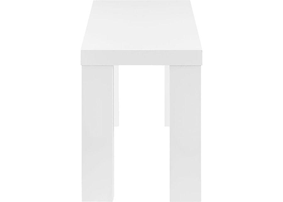 Chevae White 49 in. Dining Bench