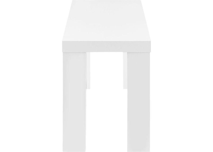 Chevae White 57 in. Dining Bench