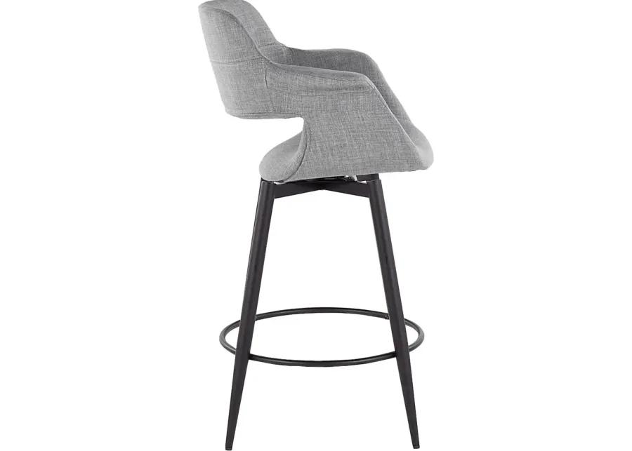 Lafanette II Gray Swivel Counter Height Stool, Set of 2