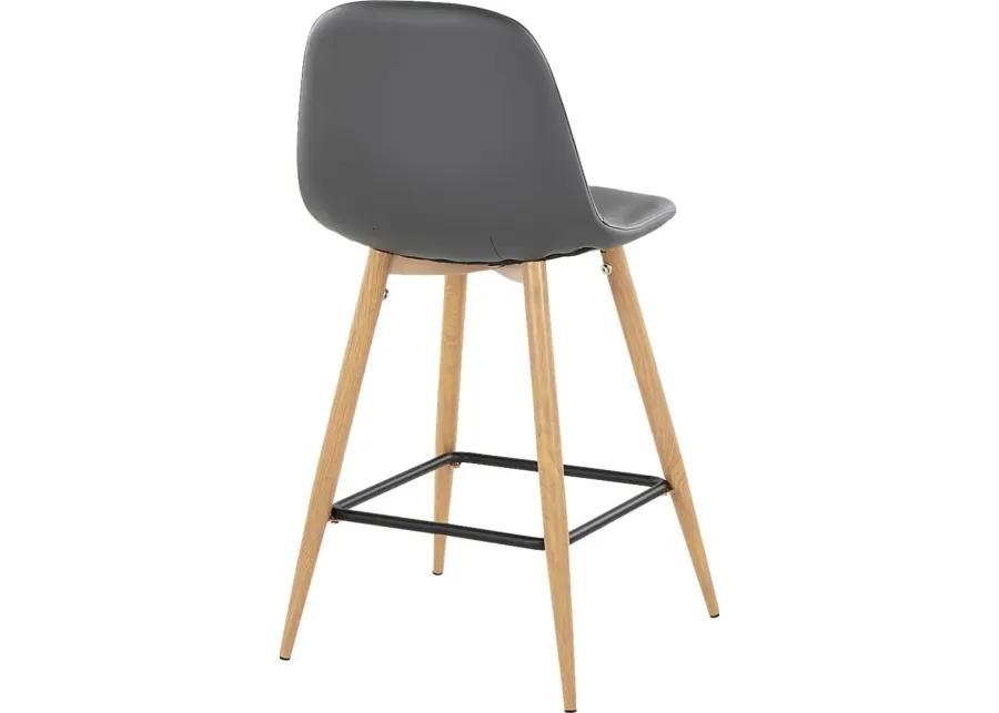 Faye Lane II Gray Counter Height Stool, Set of 2