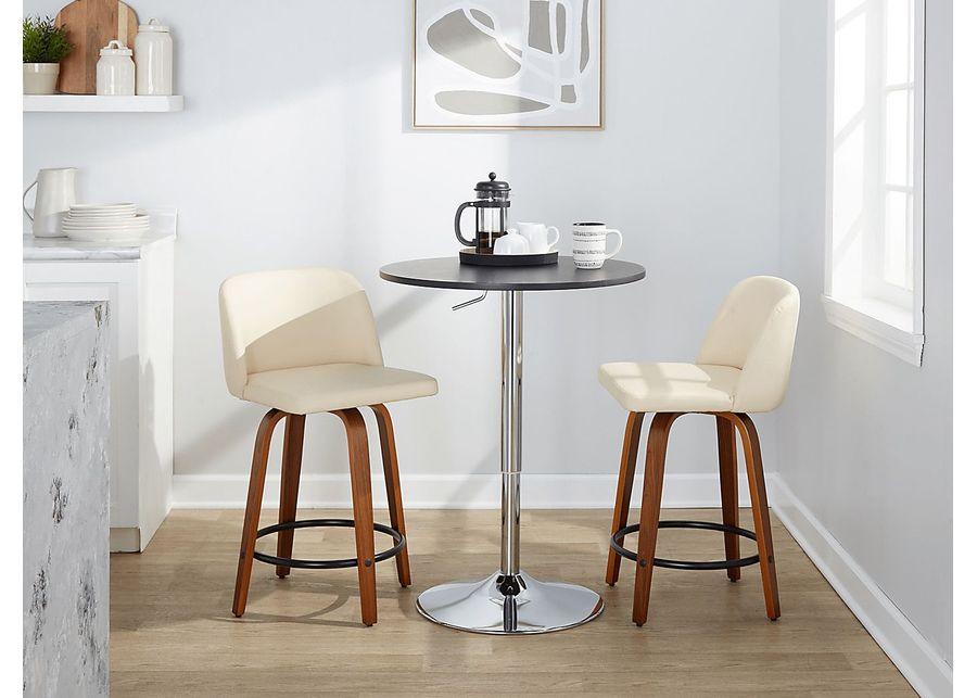 Wymering VII Cream Swivel Counter Height Stool, Set of 2