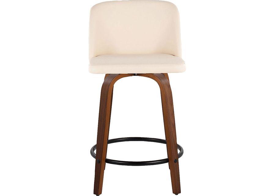 Wymering VII Cream Swivel Counter Height Stool, Set of 2