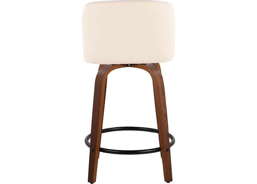 Wymering VII Cream Swivel Counter Height Stool, Set of 2