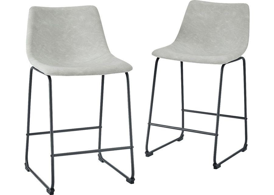 Badenoch Gray Counter Height Stool, Set of 2