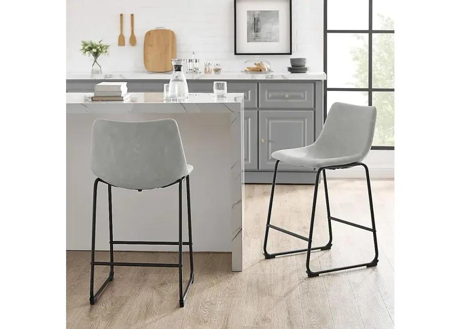 Badenoch Gray Counter Height Stool, Set of 2