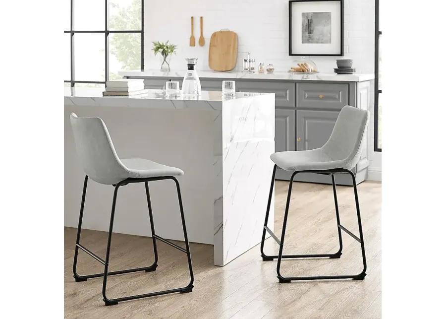 Badenoch Gray Counter Height Stool, Set of 2