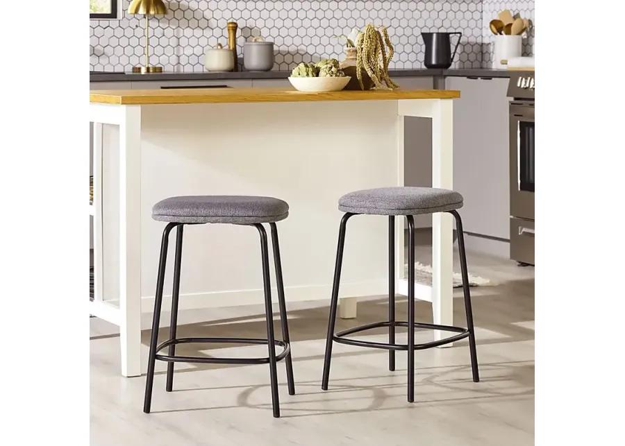 Brakenbury Charcoal Counter Height Stool, Set of 2