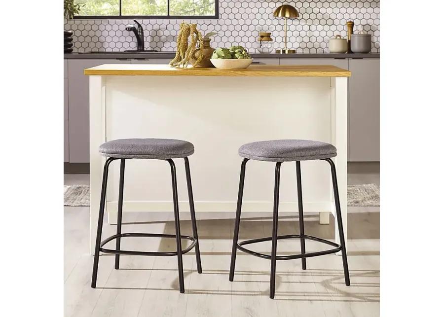 Brakenbury Charcoal Counter Height Stool, Set of 2