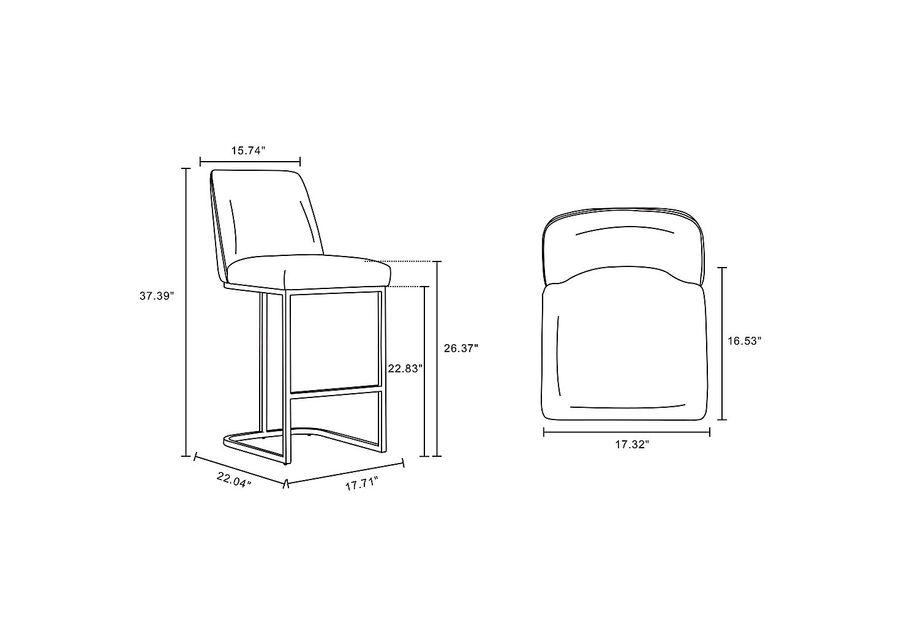 Foxiana White Counter Stool