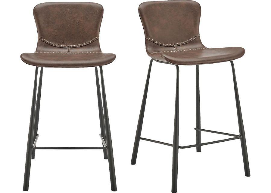 Daigle II Brown Counter Stool, Set of 2