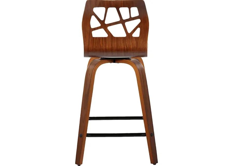 Watsonia II Orange Swivel Counter Height Stool, Set of 2