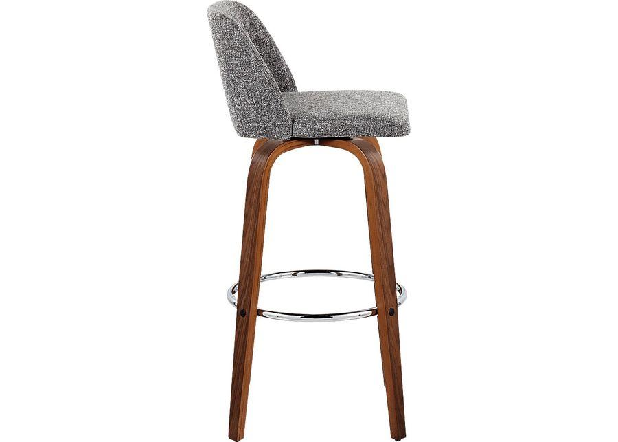 Wymering VI Gray Swivel Barstool, Set of 2