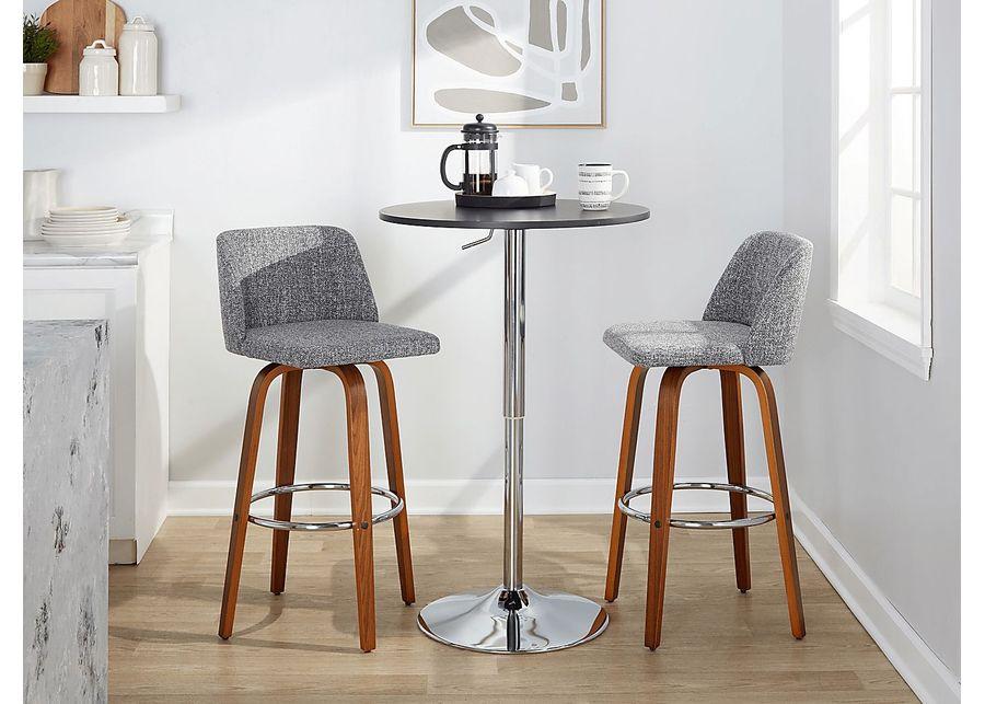 Wymering VI Gray Swivel Barstool, Set of 2