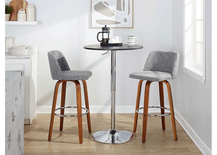 Wymering VI Gray Swivel Barstool, Set of 2