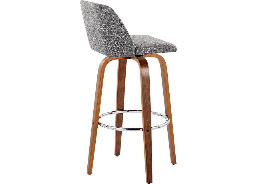 Wymering VI Gray Swivel Barstool, Set of 2