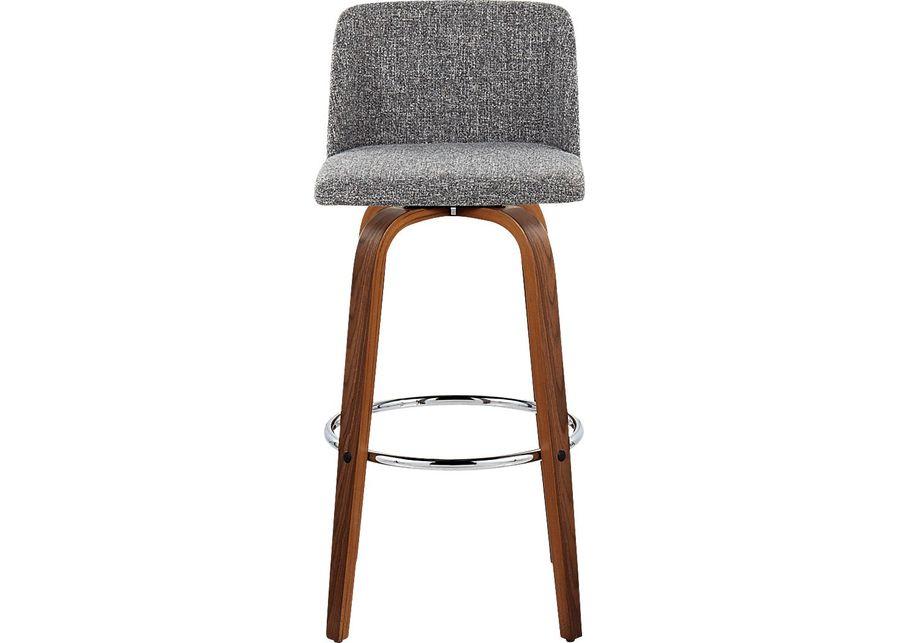 Wymering VI Gray Swivel Barstool, Set of 2