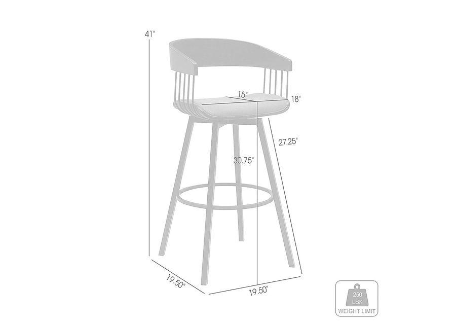 Rowtimber Gray Swivel Barstool