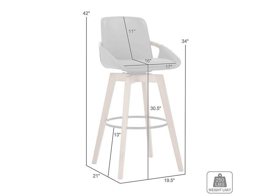 Statistreet Gray Swivel Barstool