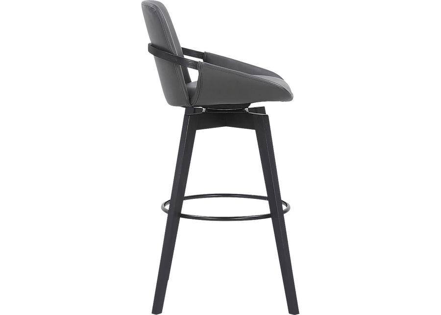 Statistreet Gray Swivel Barstool