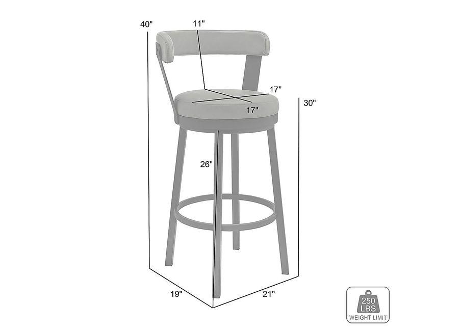 Zinat Gray Swivel Barstool