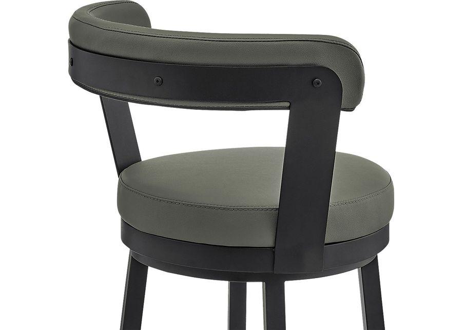 Zinat Gray Swivel Barstool