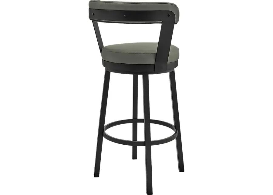 Zinat Gray Swivel Barstool