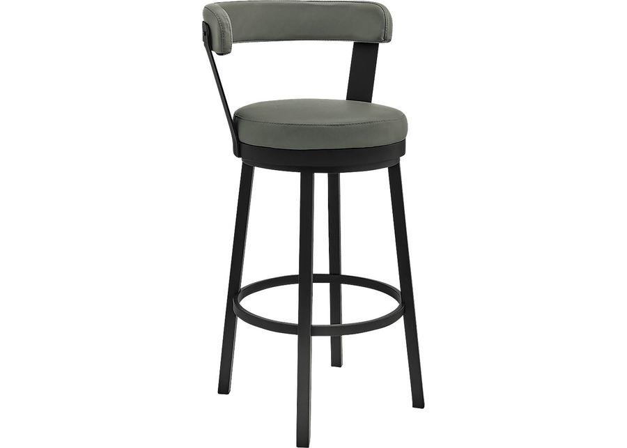 Zinat Gray Swivel Barstool