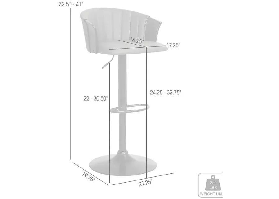 Lemsea Gray Adjustable Barstool