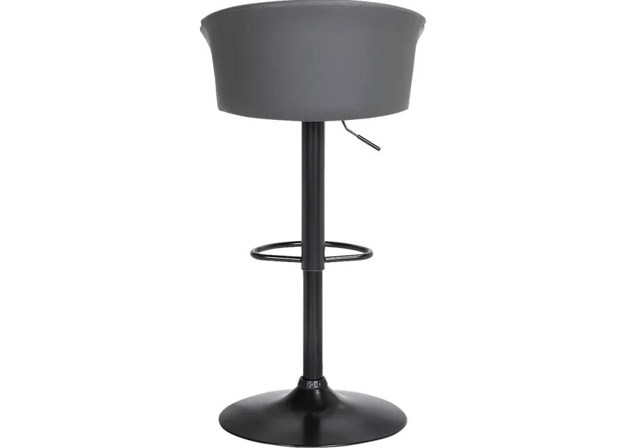 Lemsea Gray Adjustable Barstool