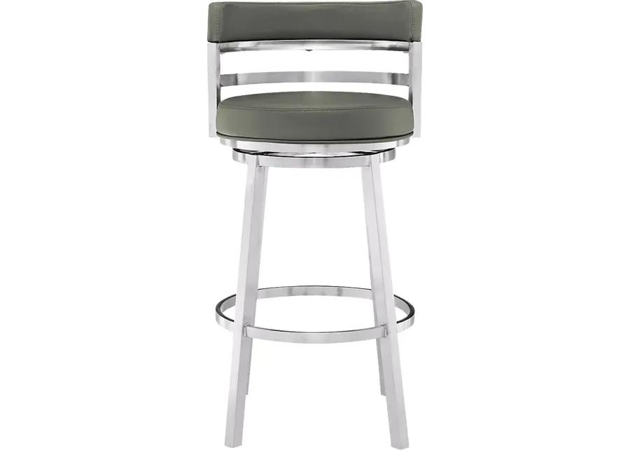 Haligue Gray Swivel Barstool