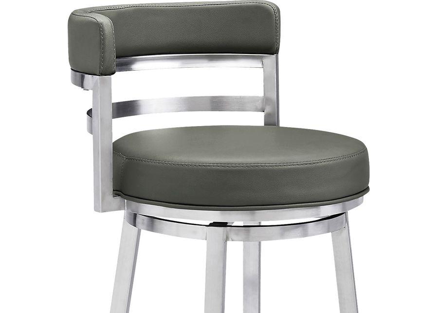 Haligue Gray Swivel Barstool