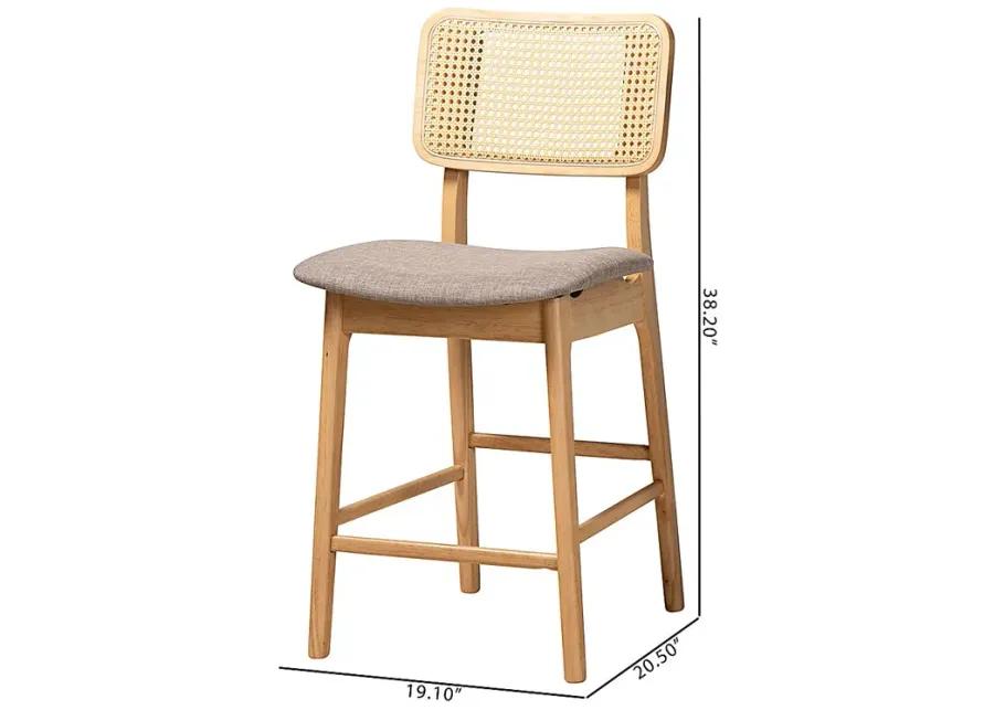 Ballardvale Natural Counter Stool, Set of 2