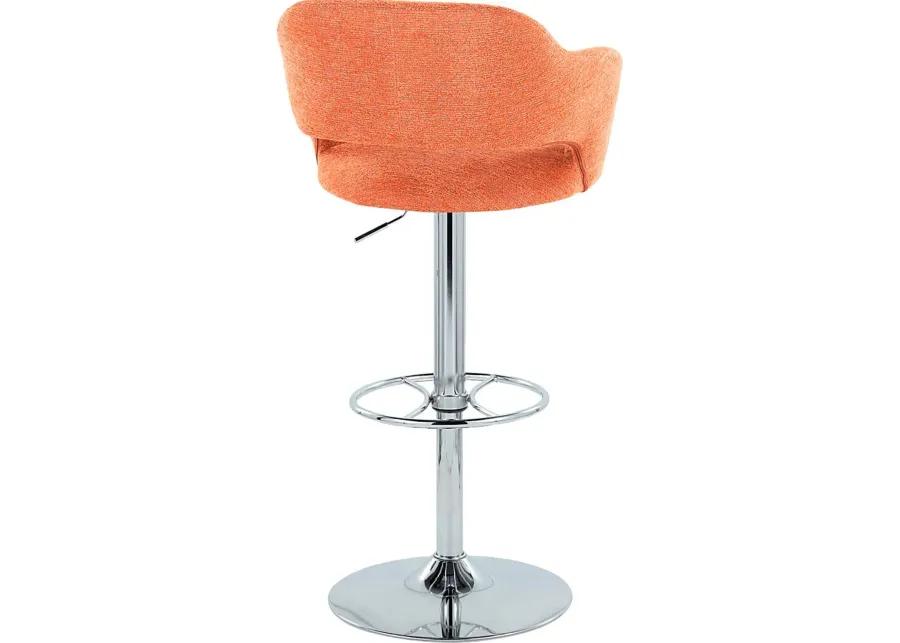 Jouett V Orange Adjustable Barstool, Set of 2