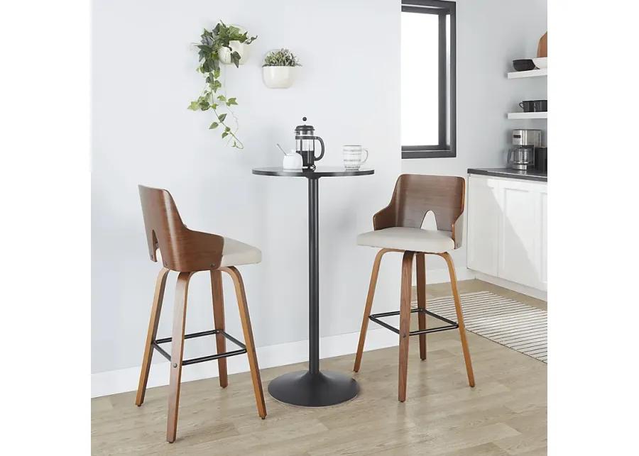 Zennia V Beige Barstool, Set of 2