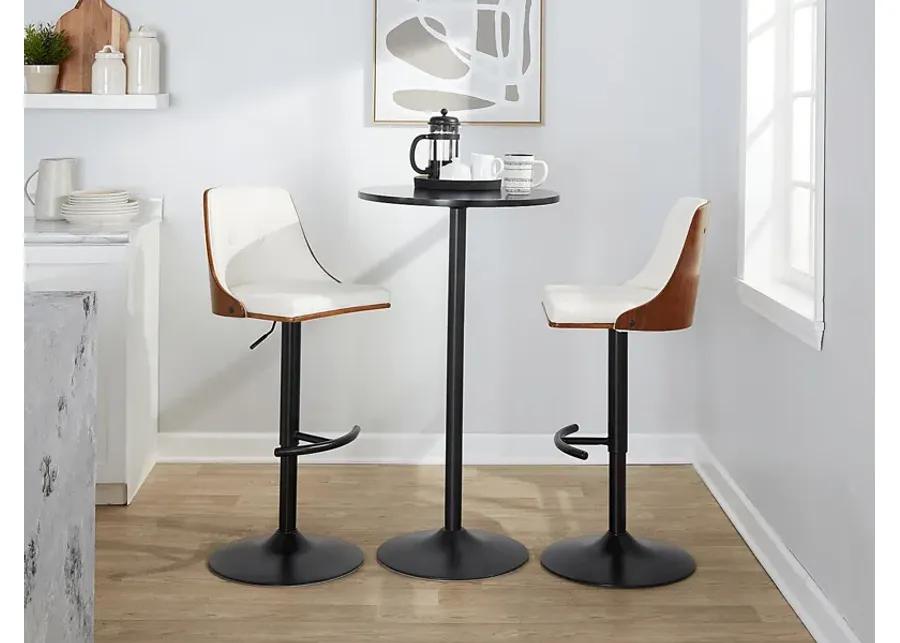 Wyndtop II White Adjustable Barstool, Set of 2