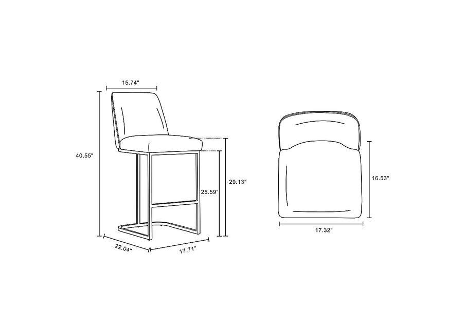 Foxiana White Barstool