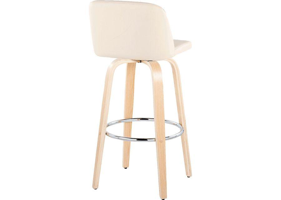 Wymering XVI Cream Swivel Barstool, Set of 2