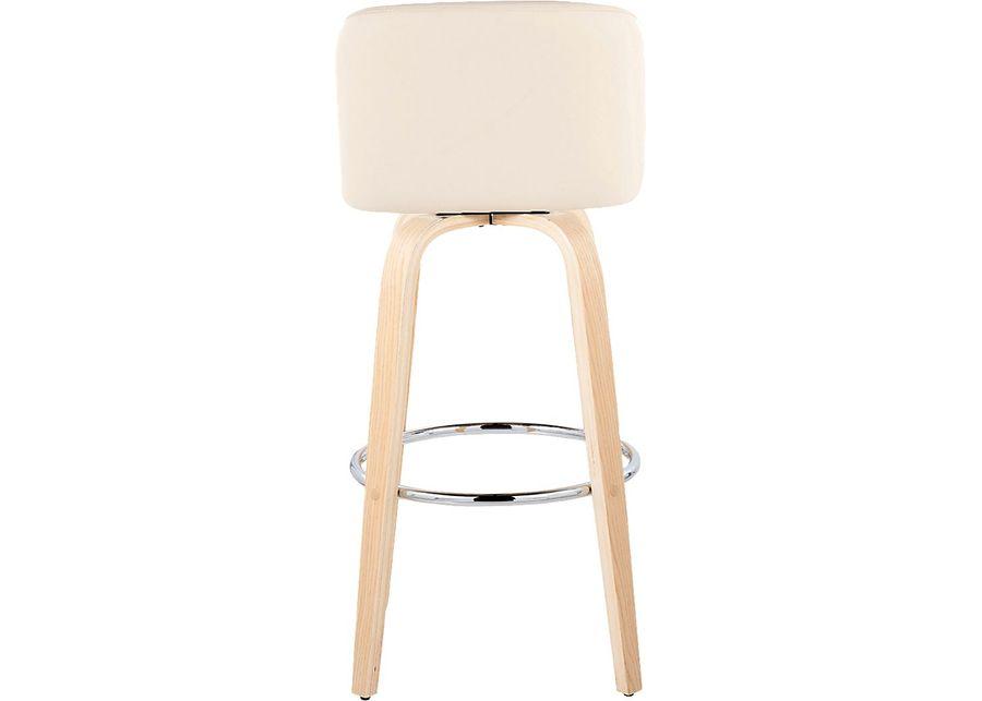 Wymering XVI Cream Swivel Barstool, Set of 2