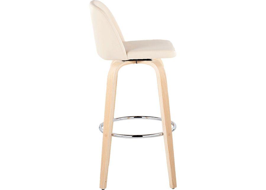 Wymering XVI Cream Swivel Barstool, Set of 2